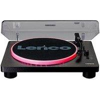 Lenco LS-50LED Turntable Black LED Lights Amplifier Vinyl Record Player