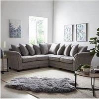 Very Home Dury Chunky Weave Corner Group Sofa - Grey - Fsc Certified