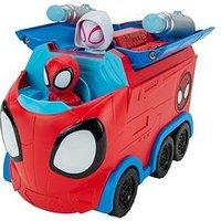 Spiderman Marvel'S Spidey And His Amazing Friends Web Spinning Hauler - 8-Inch 3-In-1 Transforming Vehicle