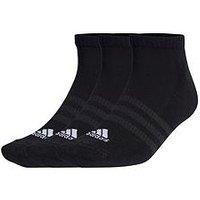 Adidas Sportswear Unisex 3 Pack Cushioned Low Socks - Black