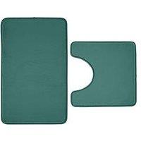 Catherine Lansfield Anti-Bacterial Memory Foam Bathmat And Ped Mat