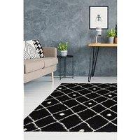 Very Home Snug Diamonds Rug - Black