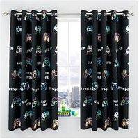 Catherine Lansfield Game Over Reversible Eyelet Curtains