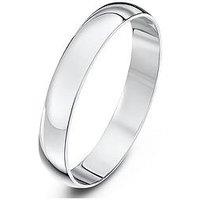 The Love Collection 9Ct White Gold Personalised Band Ring 3M