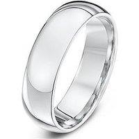 The Love Silver Collection Personalised 925 Sterling Silver Wedding Band 6Mm