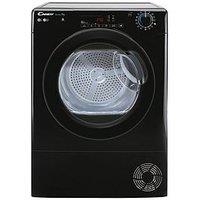 Candy Csoec8Tbgb80 8Kg Freestanding Condenser Tumble Dryer, Sensor Dry, Smart Enabled, 14 Programmes, 4 Dryness Levels - Black