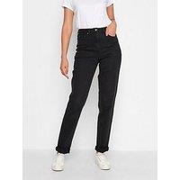 Long Tall Sally Una Mom Jean Washed Black 34In