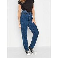 Long Tall Sally Ladies Una Mom Jean Washed Indigo34In - Blue