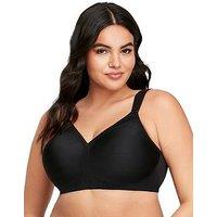 Glamorise Magiclift Non Wire Seamless Support Tshirt Bra - Black