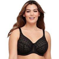 Glamorise Lace Comfort Wonderwire Bra - Black