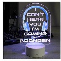 The Personalised Memento Company Printed Led Light - Gaming Boys