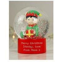 The Personalised Memento Company Elf Snow Globe