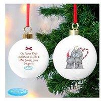 The Personalised Memento Company Me To You Couple Christmas Bauble