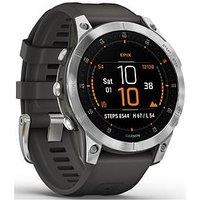 Garmin Epix Premium Active Smartwatch - Slate And Stainless Steel With Black Silicone Band