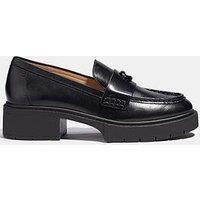 Coach Leah Leather Loafers - Black