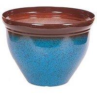 You Garden Ceramic Look Mottled Blue Planter (39.5Cm)