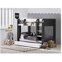 Julian Bowen Mars Bunk And Pull Out Underbed - Charcoal/White