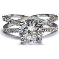 Buckley London Double Crossover Band With Clear Solitaire Ring