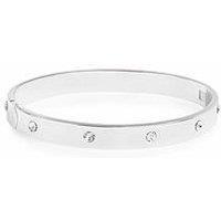 Jon Richard Silver Polished Crystal Bangle