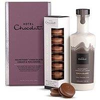 Hotel Chocolat Tipples & Treats - Velvetised Chocolate Cream 200Ml & Macarons