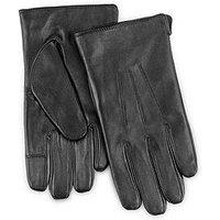 Totes Isotoner Water Repellent 3 Point Leather Glove With Smart Touch