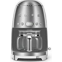 Smeg Dcf02 Retro Style Drip Coffee Machine, 1.4 Litre Tank - Stainless Steel
