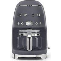 Smeg Dcf02 Retro Style Drip Coffee Machine, 1.4 Litre Tank - Slate Grey
