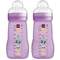 Mam Easy Active 270Ml Baby Bottle 2Pk - Pink
