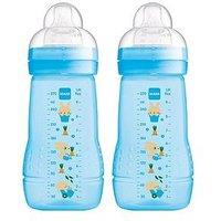 Mam Easy Active 270Ml Baby Bottle 2Pk - Blue