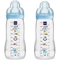 Mam Easy Active Baby Bottle 330Ml 2Pk - Blue