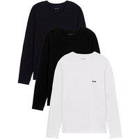 Boss Bodywear Long Sleeve Lounge T-Shirts (3 Pack) - Multi