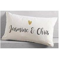 Love Abode Personalised Heart Couple Cushion