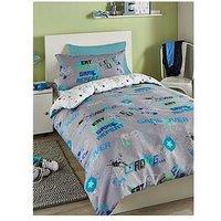 Bedlam Game Glow In The Dark Single Duvet Cover Set - Multi