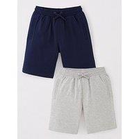 Everyday Boys Cotton Rich Essential Jogger Shorts (2 Pack) - Navy/Grey