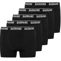 Badrhino Bre 5 Pack Trunks - Black