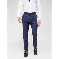 Very Man Check Suit Trouser - Navy