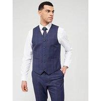 Very Man Check Waistcoat - Navy