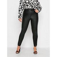 Yours Coated Ava Trouser Black
