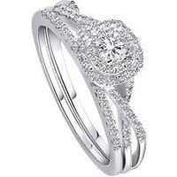 Love Diamond 9Ct White Gold 0.37Ct Diamond Bridal Ring Set