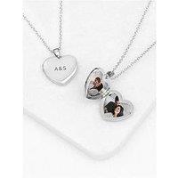 Treat Republic Personalised Heart Photo Locket - Silver