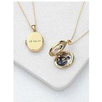 Treat Republic Personalised Oval Photo Locket - Gold
