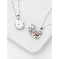 Treat Republic Personalised Rectangular Photo Locket - Silver