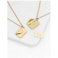 Treat Republic Personalised Secret Message Envelope Necklace - Gold