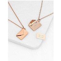 Treat Republic Personalised Secret Message Envelope Necklace - Rose Gold