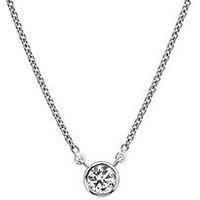 Created Brilliance Felicity Created Brilliance 9Ct Gold 0.20Ct Diamond Solitaire Necklace 16 Inch + 2 Inch Extender