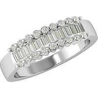 Love Diamond 9Ct White Gold 0.50Ct Diamond Band Ring