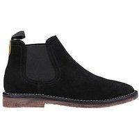 Hush Puppies Shaun Suede Chelsea Boots - Black