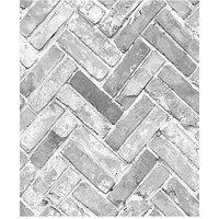 Muriva Herringbone Brick Wallpaper