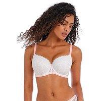 Freya Offbeat Underwired Padded Half Cup Bra - White