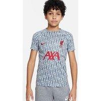 Nike Liverpool Fc Junior 22/23 Pre Match Shirt - Grey